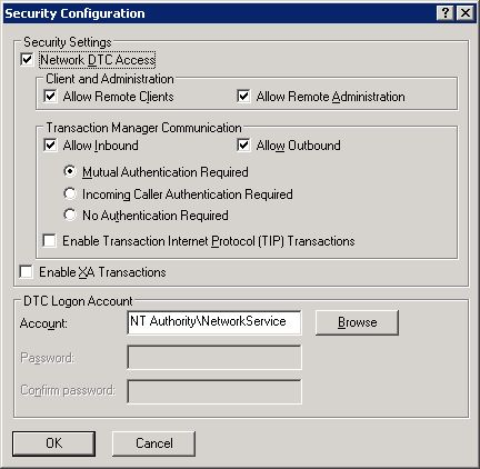 DTC Security Configuration